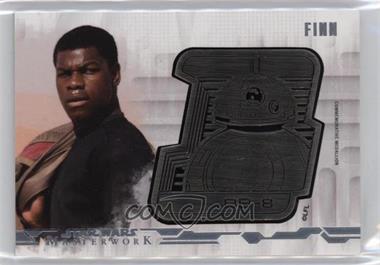 2017 Topps Star Wars Masterwork - Commemorative Droid Medallions - Silver #DM-FI - BB-8 Medallion - Finn /40