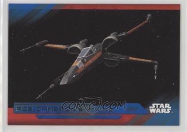 2017 Topps Star Wars: The Last Jedi - [Base] - Blue #71 - Poe Dameron's X-wing