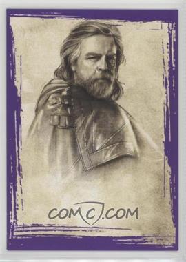 2017 Topps Star Wars: The Last Jedi - Illustrated - Purple #SWI-6 - Luke Skywalker /299