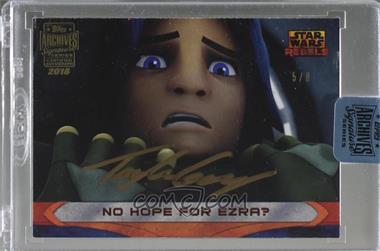 2018 Topps Archives Star Wars Signature Series - [Base] #15SWR-69 - Taylor Gray as Ezra Bridger (2015 Star Wars Rebels) /8 [Buyback]