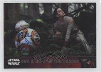 Rey & BB-8 in the Forest (2016 Topps Star Wars: The Force Awakens Chrome) #/23