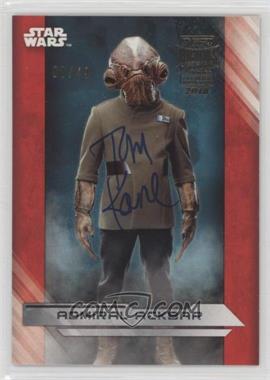 2018 Topps Archives Star Wars Signature Series - [Base] #17SWLJ-12 - Tom Kane as Admiral Ackbar (2017 Topps Star Wars: The Last Jedi) /49