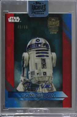 2018 Topps Archives Star Wars Signature Series - [Base] #17TTLJ-13 - Jimmy Vee as R2-D2 /66 [Buyback]