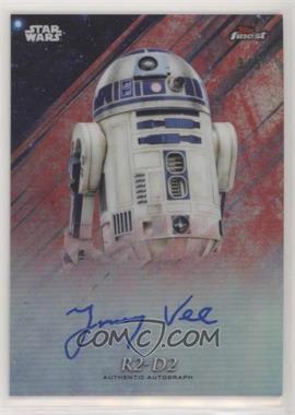 2018 Topps Finest Star Wars - Finest Autographs - Red #FA-JV - Jimmy Vee as R2-D2 /5