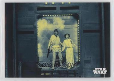 2018 Topps Star Wars Black and White - [Base] - Blue #99 - Luke and Leah's Wrong Turn