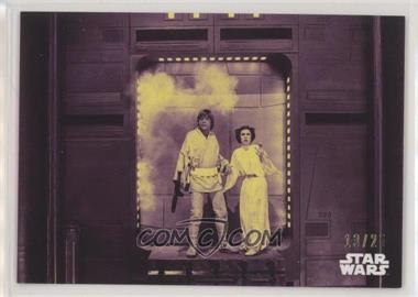 2018 Topps Star Wars Black and White - [Base] - Purple #99 - Luke and Leah's Wrong Turn /25