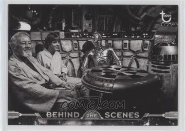 2018 Topps Star Wars Black and White - Behind the Scenes #BTS-8 - Aboard the Millennium Falcon