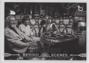 2018 Topps Star Wars Black and White - Behind the Scenes #BTS-8 - Aboard the Millennium Falcon