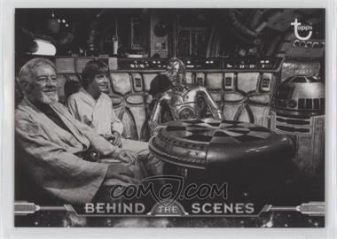 2018 Topps Star Wars Black and White - Behind the Scenes #BTS-8 - Aboard the Millennium Falcon