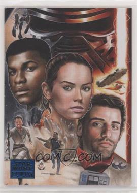 2018 Topps Star Wars Galaxy - [Base] - Blue #9 - New Visions - Triple Threat