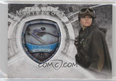 2018 Topps Star Wars Masterwork - Commemorative Ship Emblem - Black #MP-RAJ - U-Wing - Jyn Erso /5