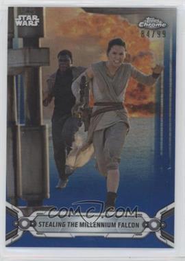 2019 Topps Star Wars Chrome Legacy - [Base] - Blue Refractor #159 - Stealing the Millennium Falcon /99