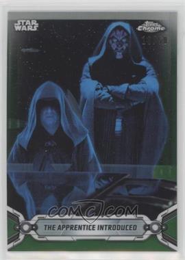 2019 Topps Star Wars Chrome Legacy - [Base] - Green Refractor #8 - The Apprentice Introduced /50