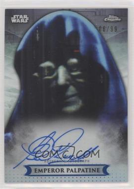 2019 Topps Star Wars Chrome Legacy - Classic Trilogy Autographs - Blue Refractor #CA-CR - Clive Revill as Emperor Palpatine /99