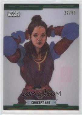 2019 Topps Star Wars Chrome Legacy - Concept Art - Green Refractor #CA-5 - Padme Amidala /50