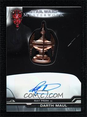 2019 Topps Star Wars Masterwork - Artifact Medallion Autograph - Black #AMC-RPC - Ray Park as Darth Maul - Sith Chalice /5
