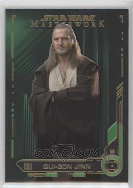 2019 Topps Star Wars Masterwork - [Base] - Green #16 - Qui-Gon Jinn /99