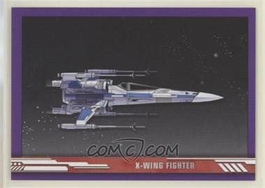 2019 Topps Star Wars Rise of Skywalker Series 1 - Ships and Vehicles - Purple #SV-3 - X-Wing Fighter /199