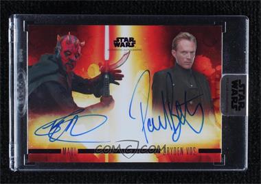 2019 Topps Star Wars: Stellar Signatures - Dual Autographs - Purple #DA-PB - Ray Park as Darth Maul, Paul Bettany as Dryden Vos /10 [Uncirculated]