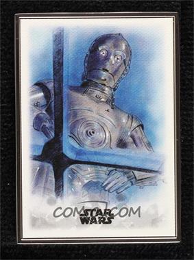 2019 Topps Star Wars: Stellar Signatures - Stellar Art Reproduction #9 - C-3PO /100