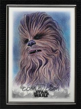 2019 Topps Star Wars: Stellar Signatures - Stellar Art Reproduction #91 - Chewbacca /100