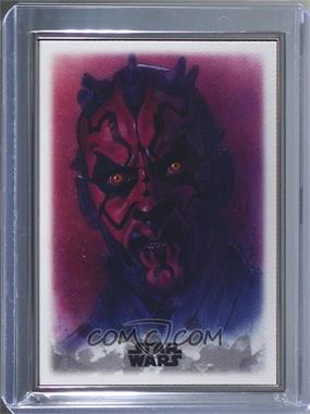 2019 Topps Star Wars: Stellar Signatures - Stellar Art Reproduction #96 - Darth Maul /100