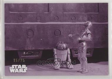 2020 Topps Star Wars Black and White: Return of the Jedi - [Base] - Purple Hue Shift #6 - Admitting the Droids /25