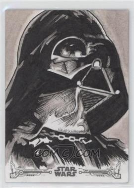 2020 Topps Star Wars Black and White: Return of the Jedi - Sketch #JQDV - Jason Queen (Darth Vader) /1