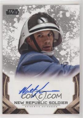 2020 Topps Star Wars The Mandalorian: Season 1 - Autographs - Silver #A-ML - Matt Lanter as New Republic Soldier /25