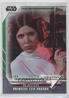 2020 Topps Women of Star Wars - Weapon of Choice - Green #WC-11 - Princess Leia Organa /99