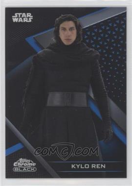 2022 Topps Chrome Black Star Wars - [Base] - Blue Refractor #20 - The Force Awakens - Kylo Ren /75