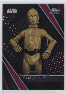 2023 Topps Chrome Black Star Wars - Animated Shorts - Red #AS-12 - C-3PO /5