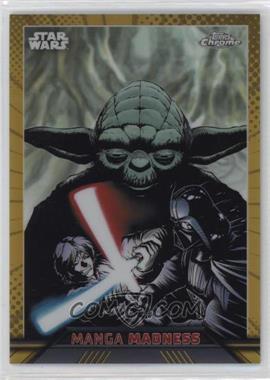 2023 Topps Chrome Star Wars - Manga Madness - Gold Refractor #MM-10 - Yoda, Luke Skywalker, Darth Vader /50