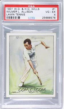 1931 Wills Lawn Tennis - Tobacco [Base] #1 - Wilmer L. Allison [PSA 4 VG‑EX]