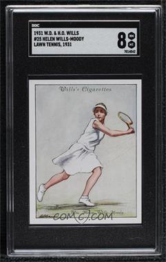 1931 Wills Lawn Tennis - Tobacco [Base] #25 - Helen Wills Moody [SGC 8 NM/Mt]