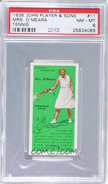 1936 Player's Cigarettes Tennis - Tobacco [Base] #11 - Joan Ridley (Forehand Drive) [PSA 8 NM‑MT]