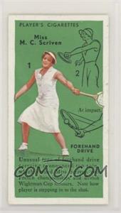 1936 Player's Cigarettes Tennis - Tobacco [Base] #12 - Miss M. C. Scriven (Forehand Drive)