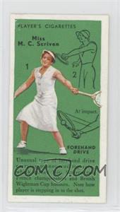 1936 Player's Cigarettes Tennis - Tobacco [Base] #12 - Miss M. C. Scriven (Forehand Drive)