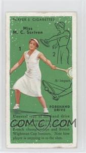 1936 Player's Cigarettes Tennis - Tobacco [Base] #12 - Miss M. C. Scriven (Forehand Drive)