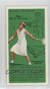 1936 Player's Cigarettes Tennis - Tobacco [Base] #12 - Miss M. C. Scriven (Forehand Drive)