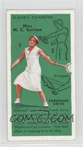 1936 Player's Cigarettes Tennis - Tobacco [Base] #12 - Miss M. C. Scriven (Forehand Drive)