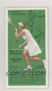 1936 Player's Cigarettes Tennis - Tobacco [Base] #13 - Kathleen Stammers (Forehand Drive)