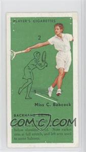 1936 Player's Cigarettes Tennis - Tobacco [Base] #15 - C. Babcock (Backhand Drive)