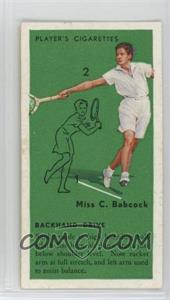 1936 Player's Cigarettes Tennis - Tobacco [Base] #15 - C. Babcock (Backhand Drive)