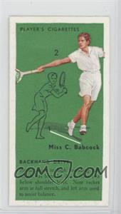 1936 Player's Cigarettes Tennis - Tobacco [Base] #15 - C. Babcock (Backhand Drive)