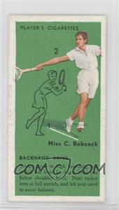 1936 Player's Cigarettes Tennis - Tobacco [Base] #15 - C. Babcock (Backhand Drive)