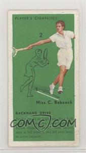 1936 Player's Cigarettes Tennis - Tobacco [Base] #15 - C. Babcock (Backhand Drive)
