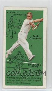 1936 Player's Cigarettes Tennis - Tobacco [Base] #16 - Jack Crawford (Backhand Drive)