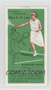 1936 Player's Cigarettes Tennis - Tobacco [Base] #18 - Miss N.M. Lyle (Backhand Drive)