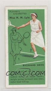 1936 Player's Cigarettes Tennis - Tobacco [Base] #18 - Miss N.M. Lyle (Backhand Drive)